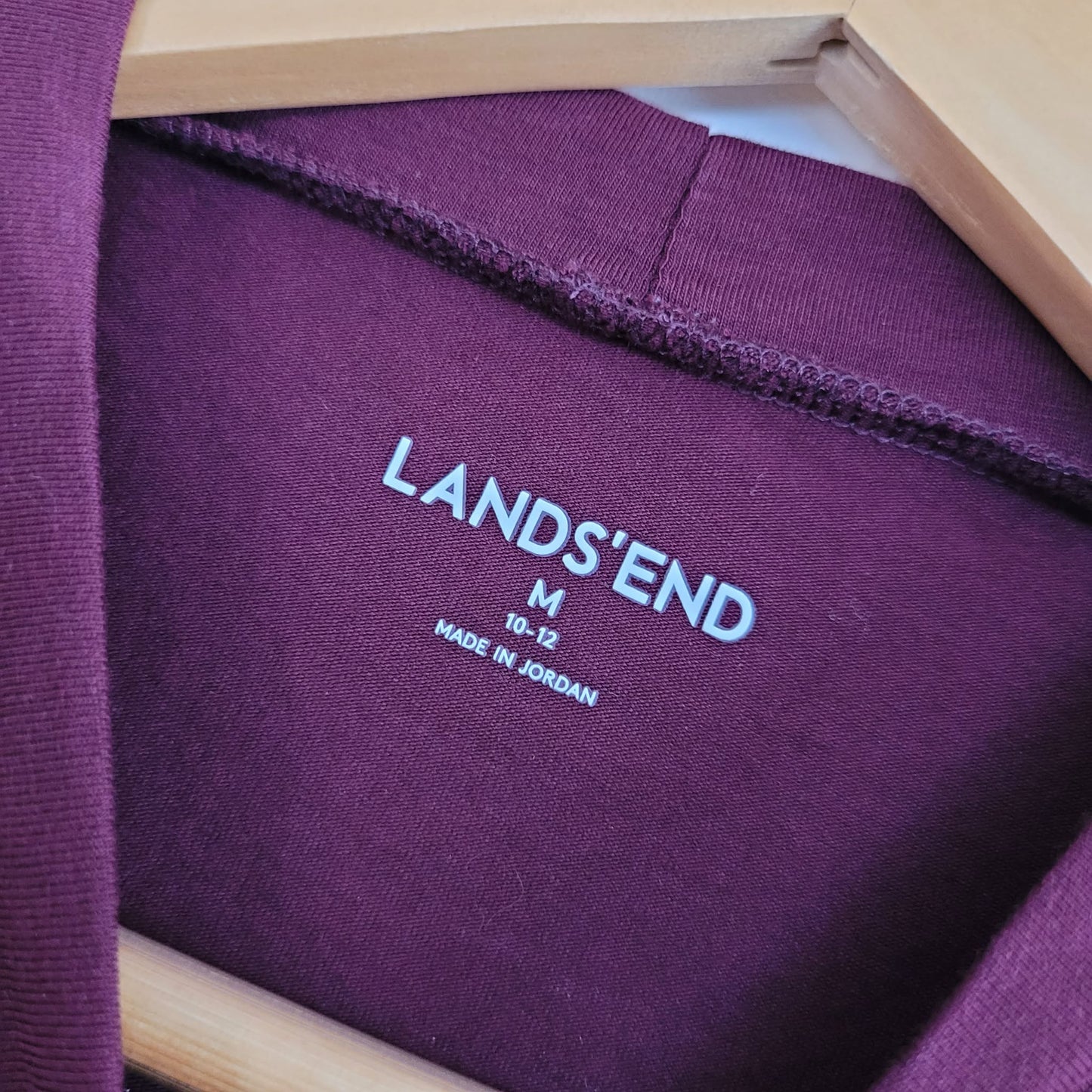 Burgundy Sleeveless Mock Neck Top - Lands' End (M)