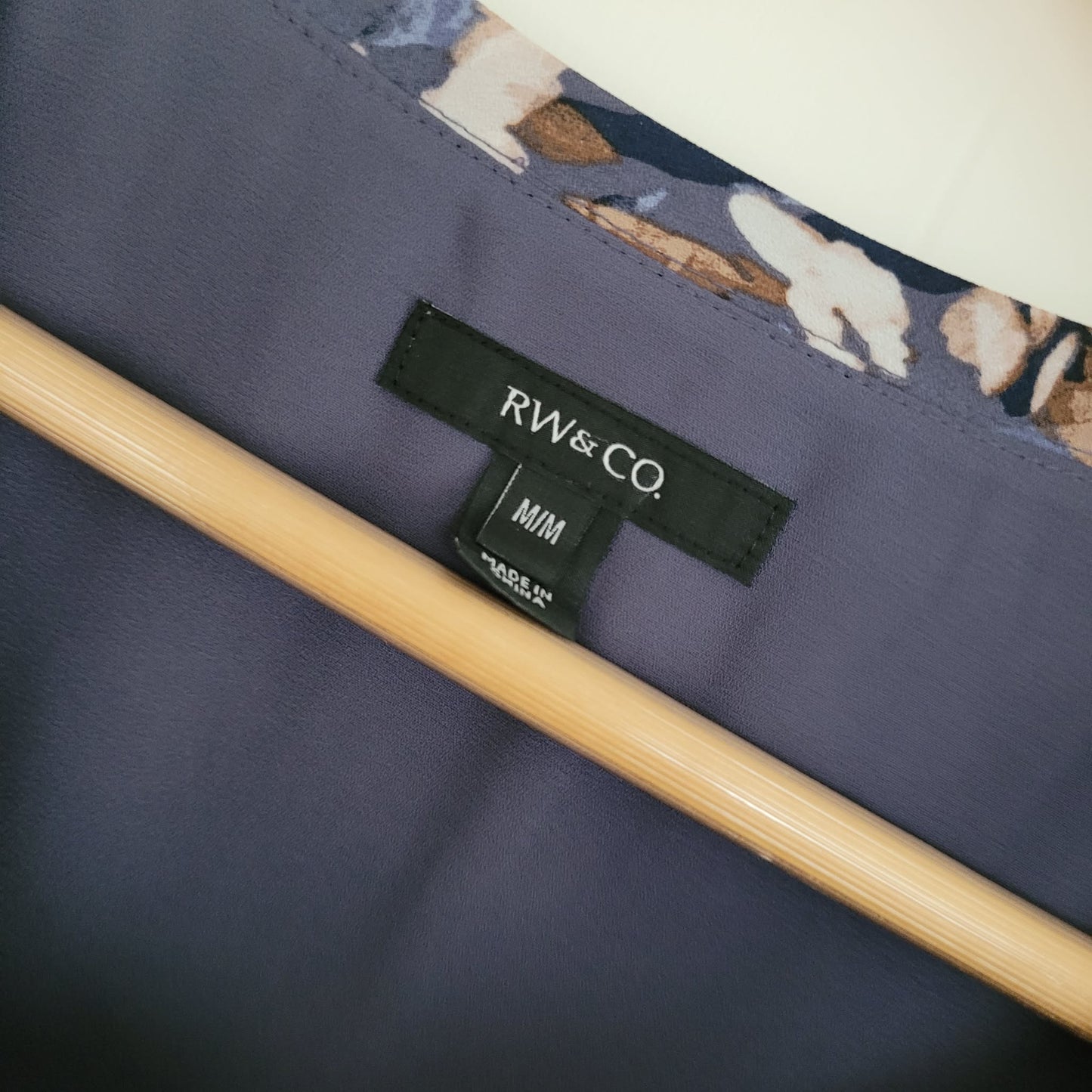 Blue Abstract Print Sleeveless Blouse - RW&Co (M)