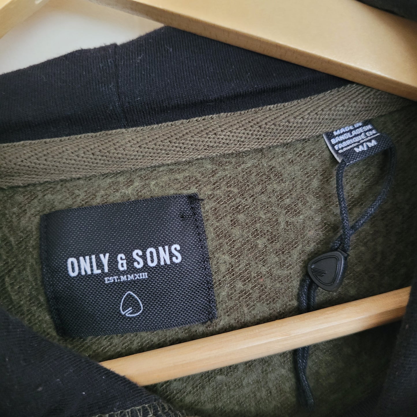 Olive Green Pullover Hoodie - Only & Sons (M)