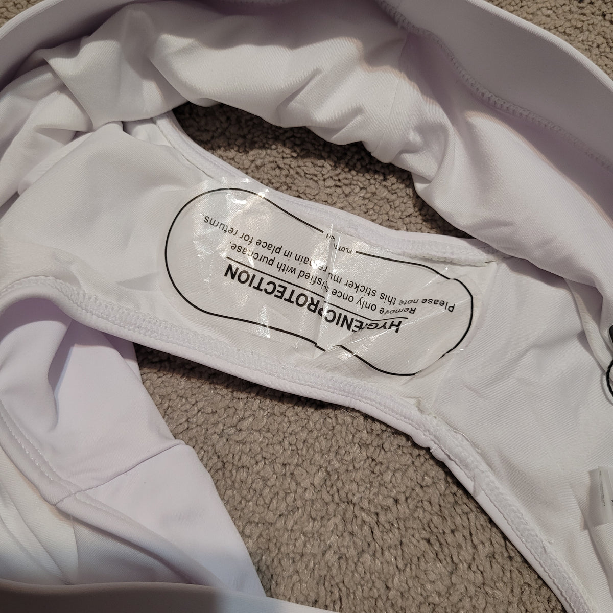 White High-Waisted Swim Bottoms - Tempt Me (M)