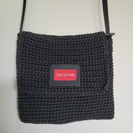 Black Woven Crossbody Bag - The Stone