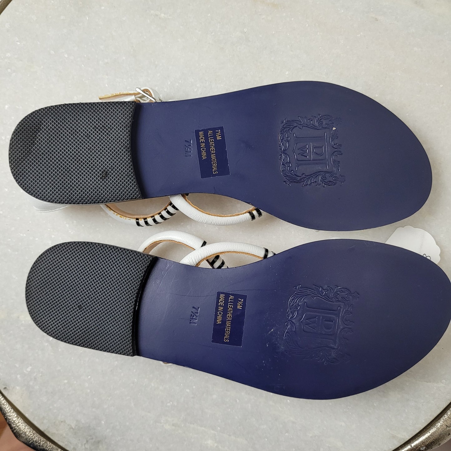 White Strappy Sandals - DW (Size 7.5)