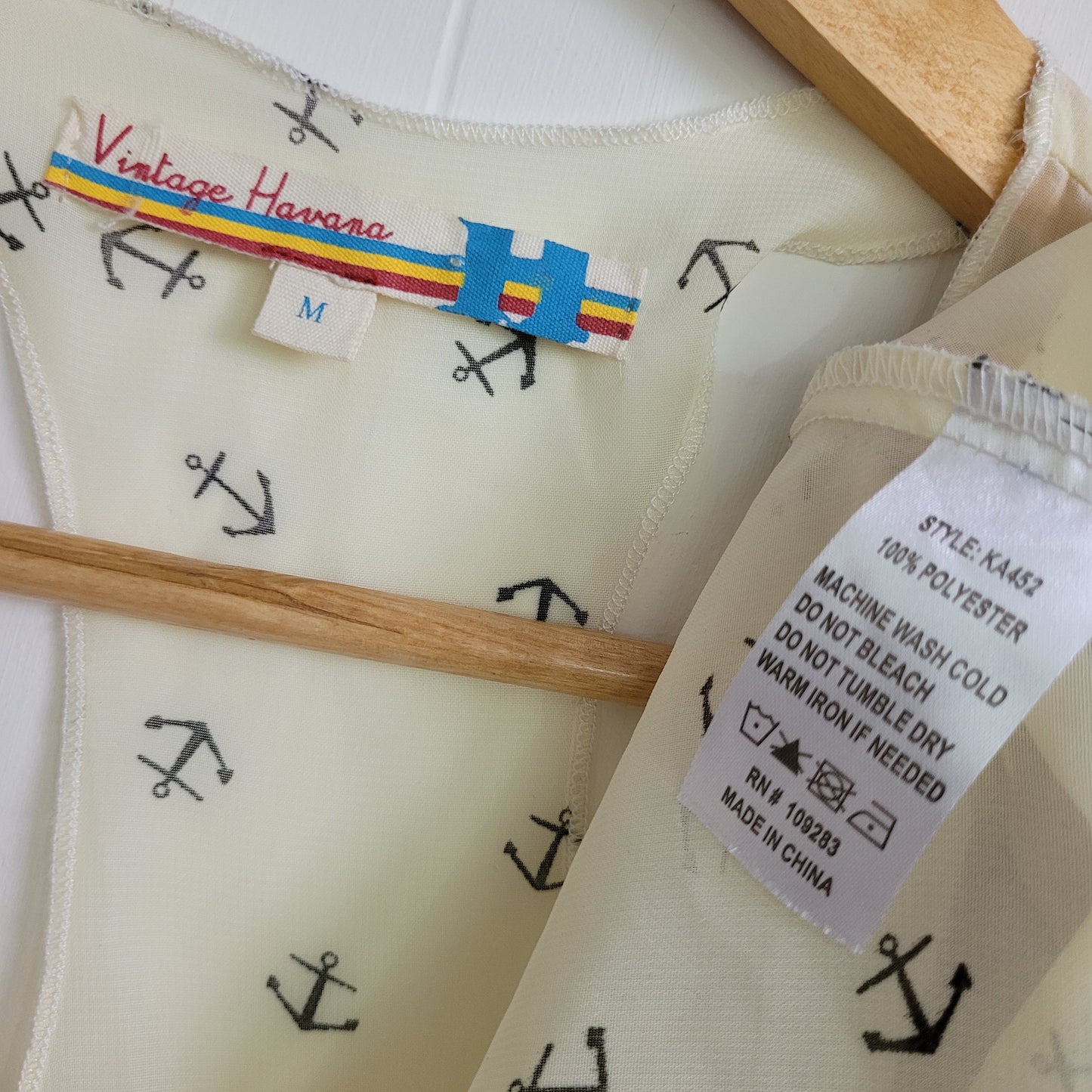 Anchor Print Racerback Tank - Vintage Havana (Medium)