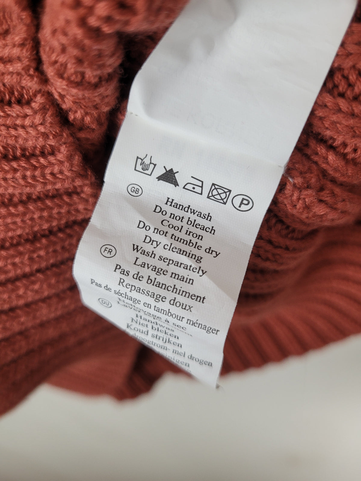The Korner M/L Rust Ribbed Knit Tank Top