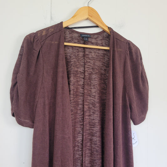 Brown Open-Front Longline Cardigan - Torrid (0 - Large)