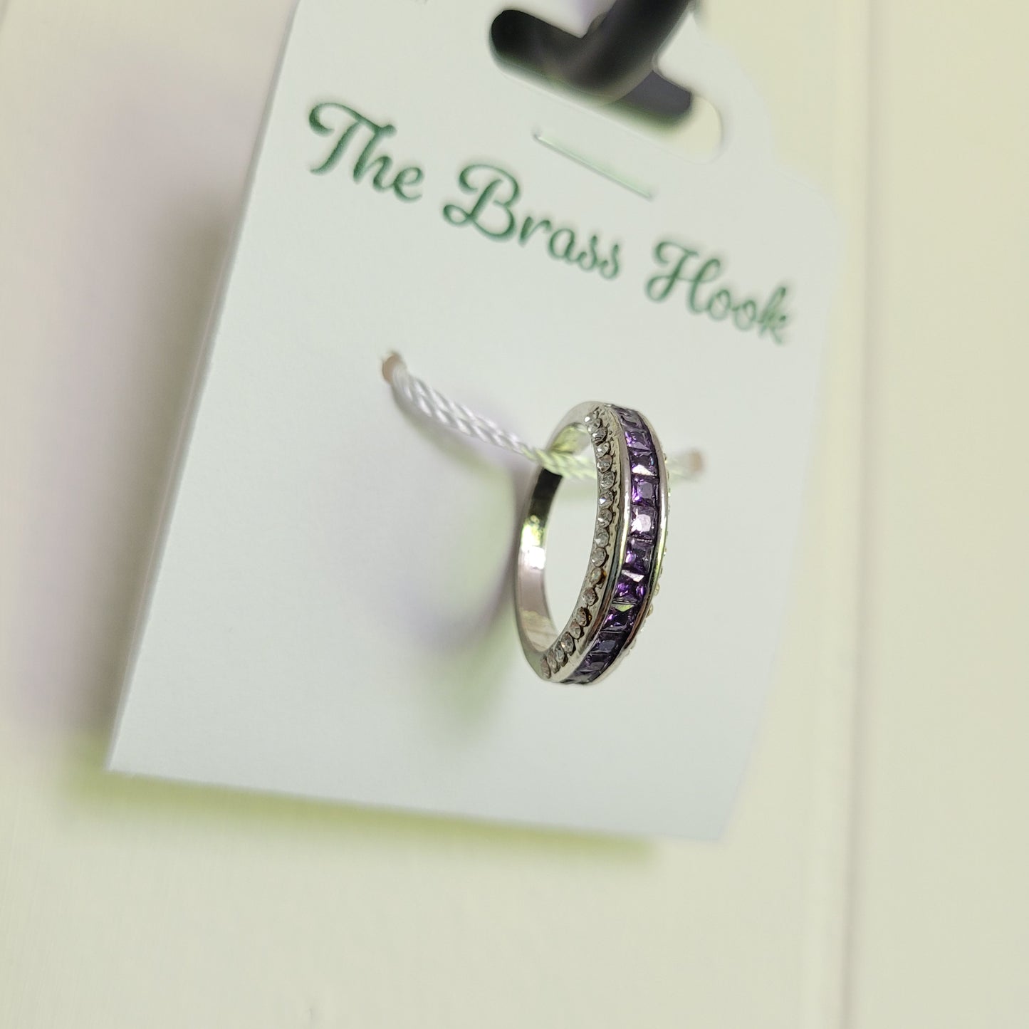 Purple Crystal Eternity Style Ring