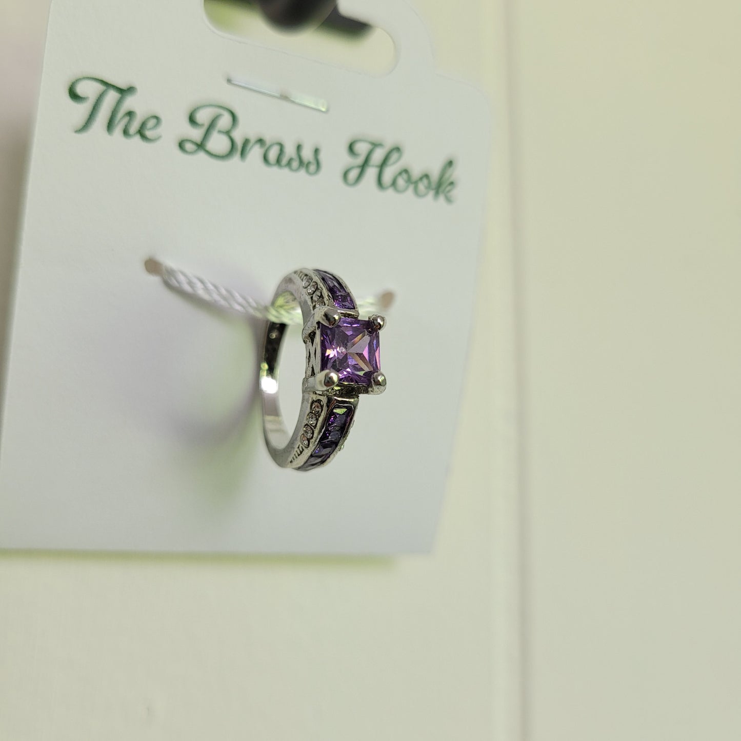 Purple Crystal Statement Ring