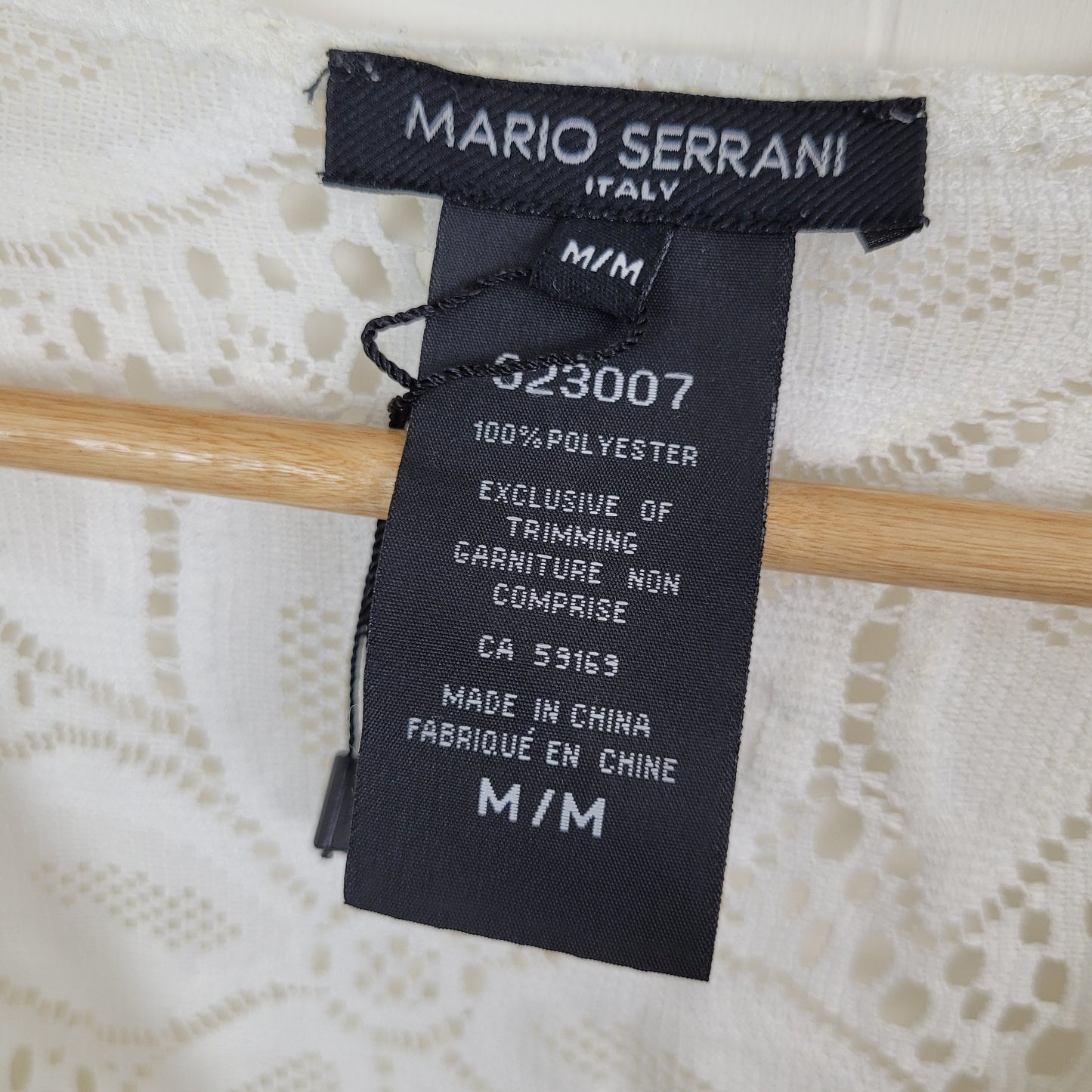 White Floral Lace Swim Cover-Up - Mario Serrani (Medium)