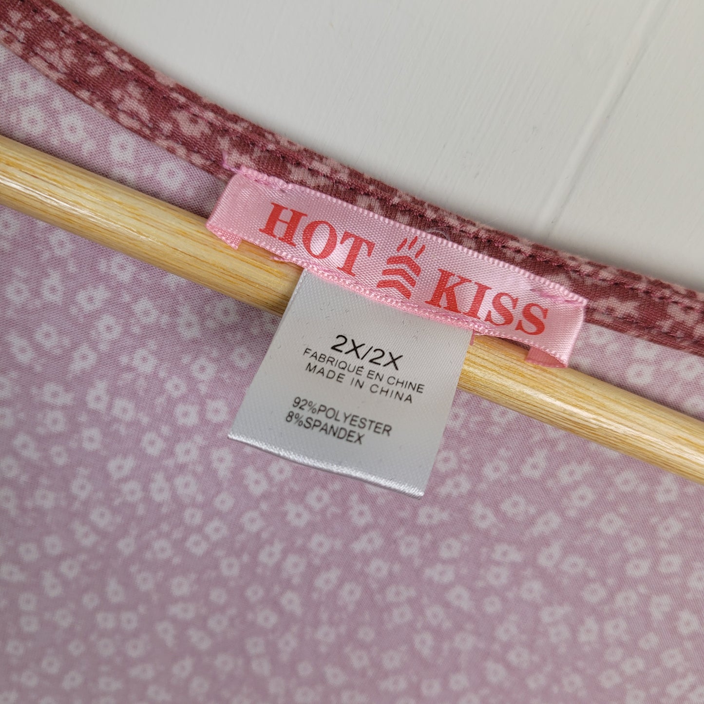 Dusty Rose Floral Midi Dress - Hot Kiss (2X)