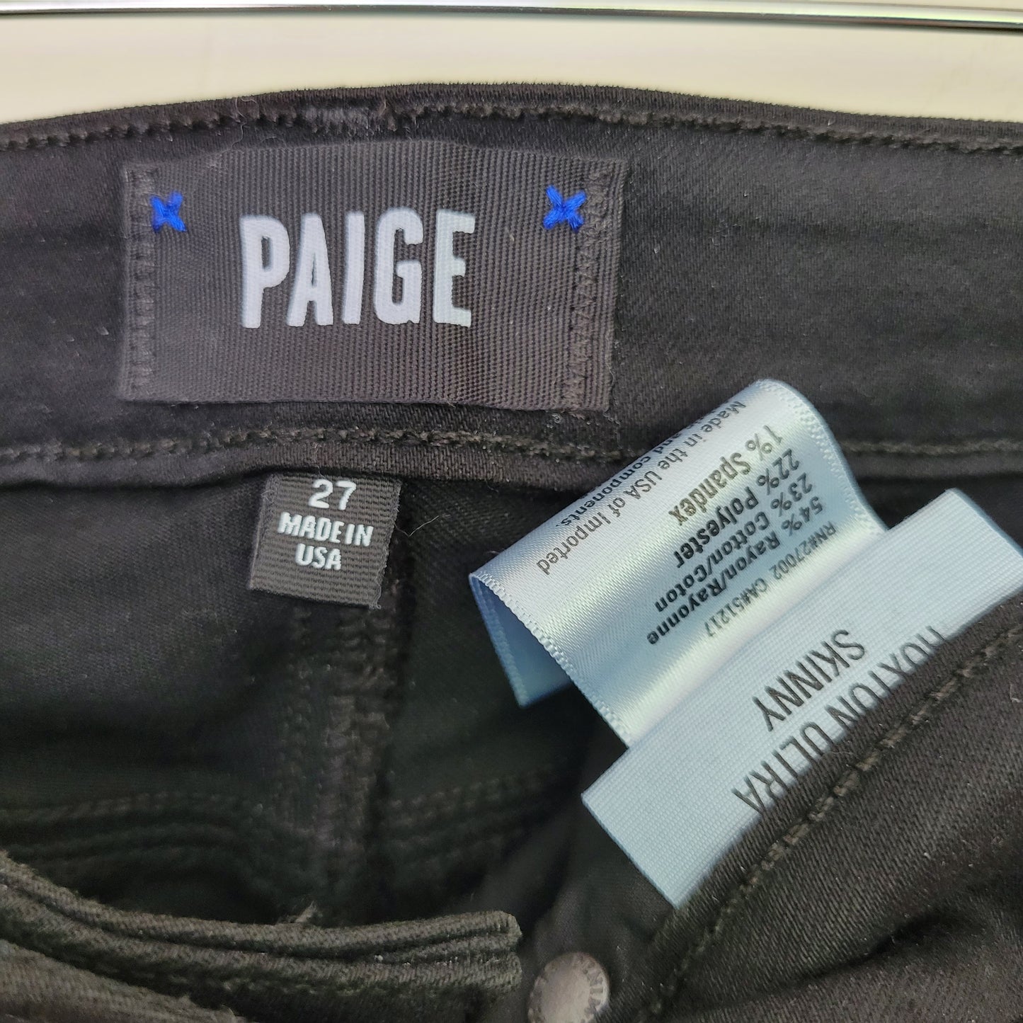 Black Skinny Jeans - Paige (Size 27)