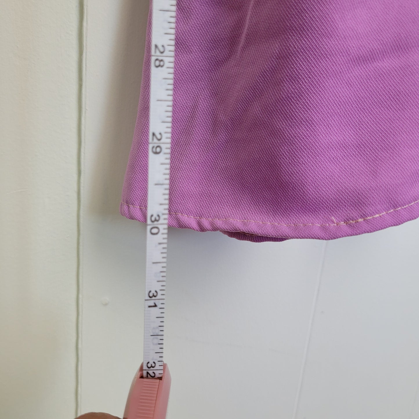 Lilac Faux Wrap Dress with Bell Sleeves - Philip Russel (Estimated Small)
