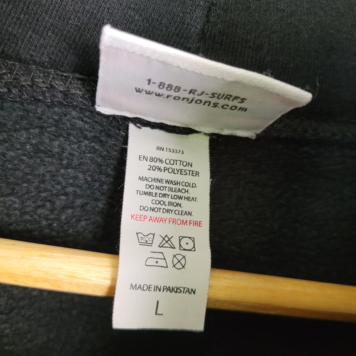 Black Logo Hoodie - Ron Jon Surf Shop (Large)