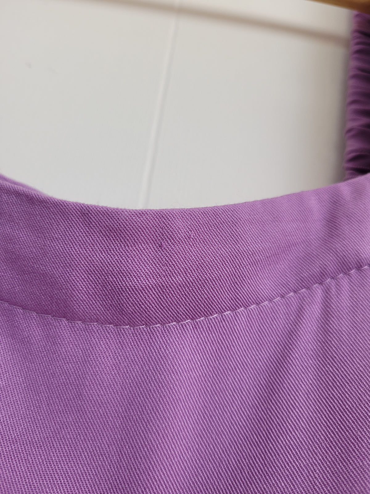Shinestar Medium Purple Square Neck Tiered Mini Dress