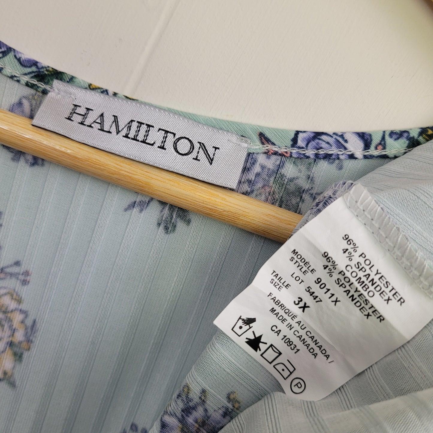 Mint Floral Ribbed Tank Top - Hamilton (3X)