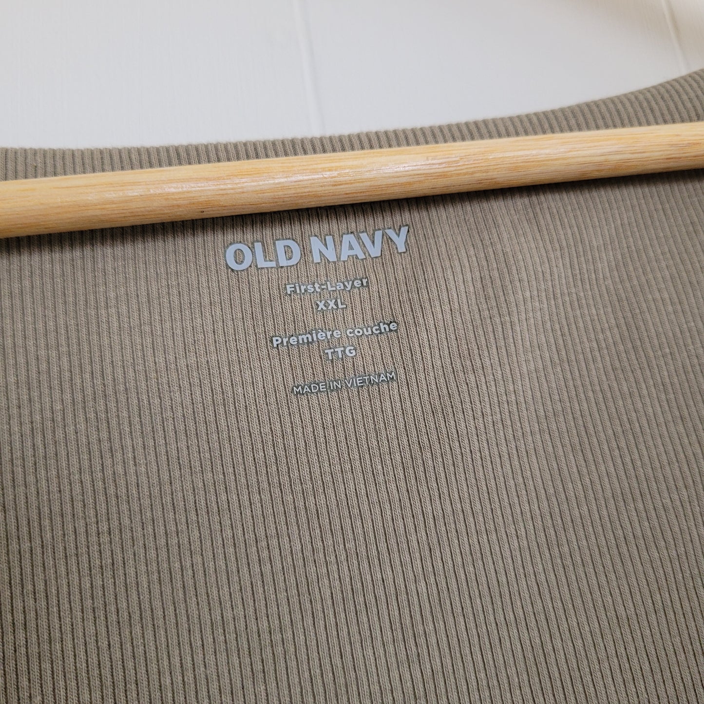 Beige Taupe Ribbed V-Neck Tank Top - Old Navy (Size XXL)