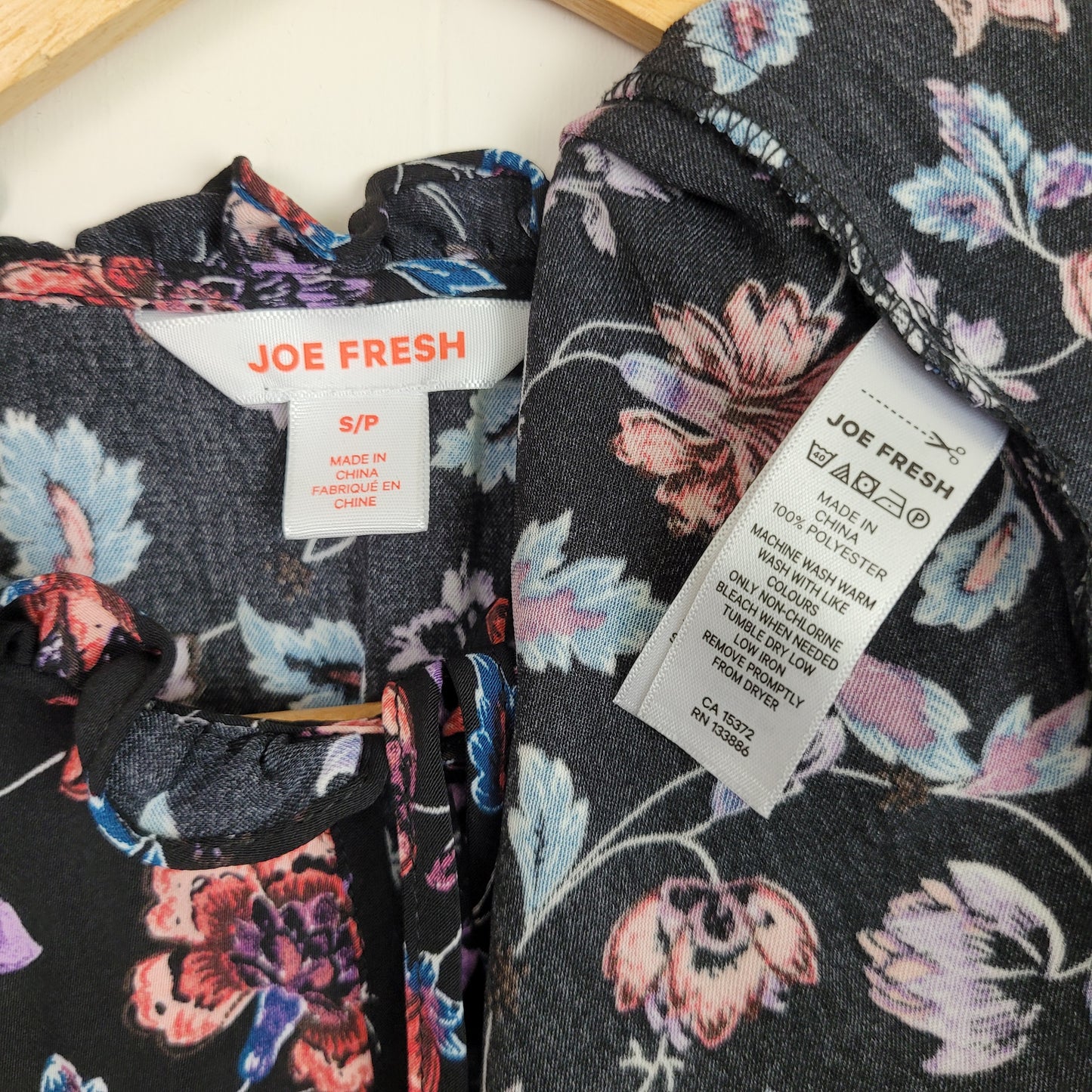 Floral Long Sleeve Ruffle Dress - Joe Fresh (Size Small)