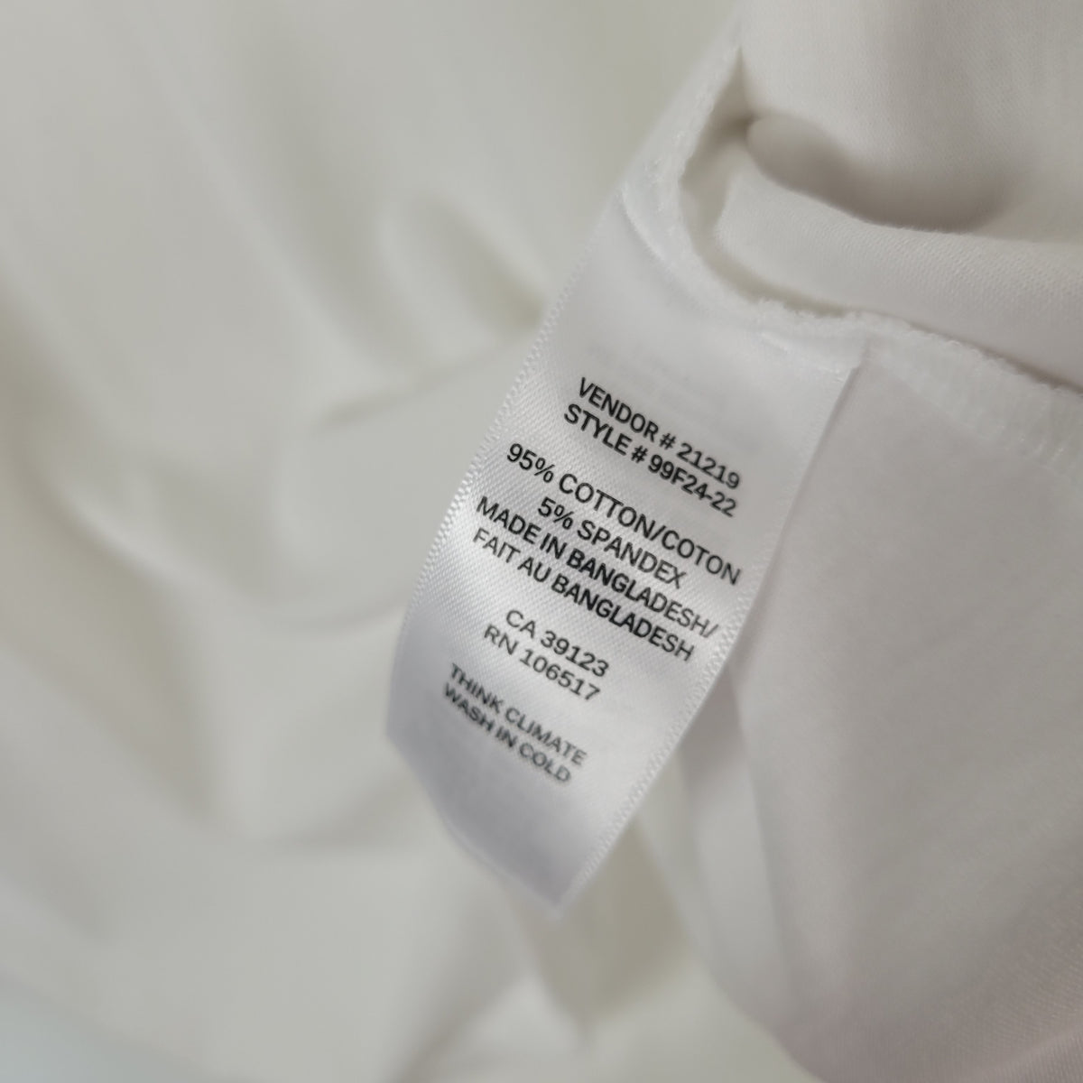 White Modern Mock Neck Long Sleeve - Northern Reflections (XL)