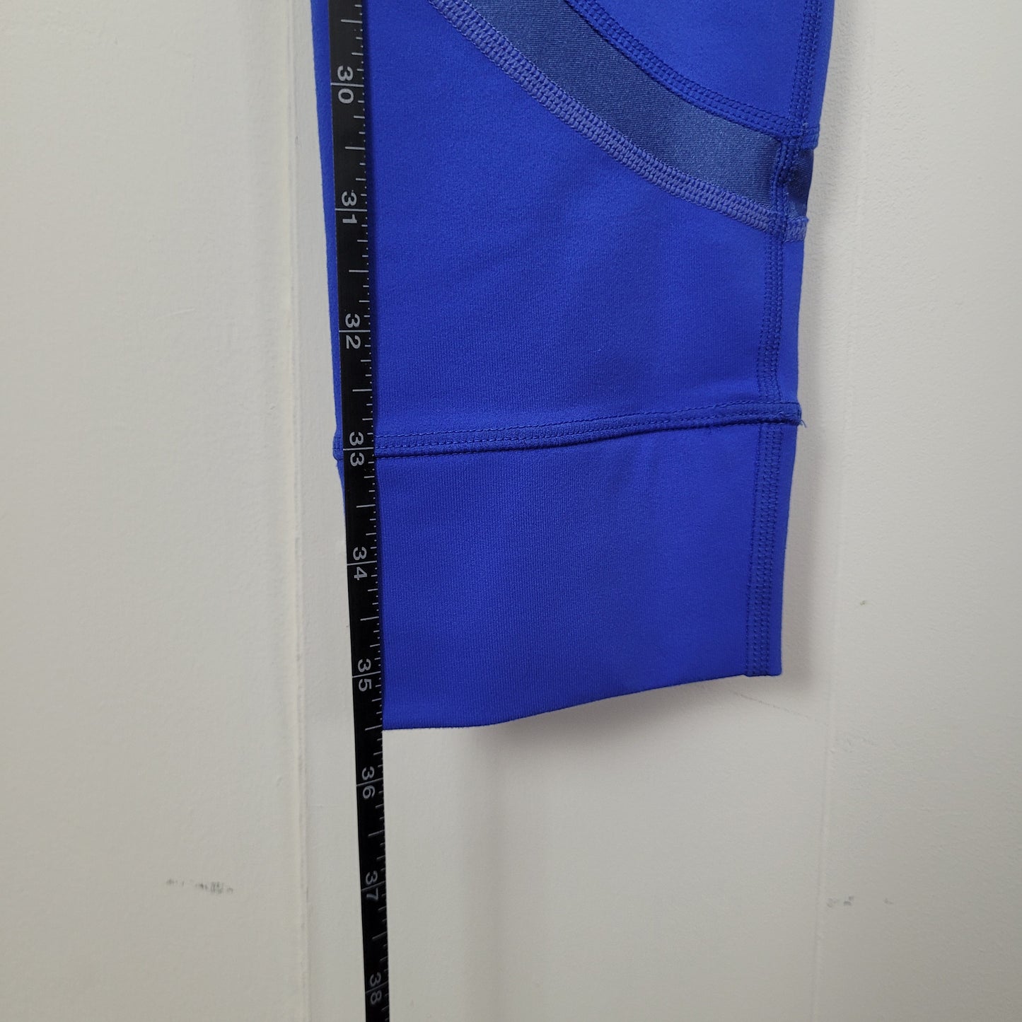 Cobalt Blue Mesh Panel Leggings - Fabletics (Estimated Size Small)