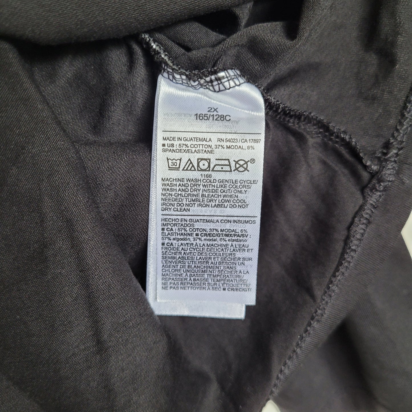 Black Ruched Side Long Sleeve Top - Old Navy (2X)