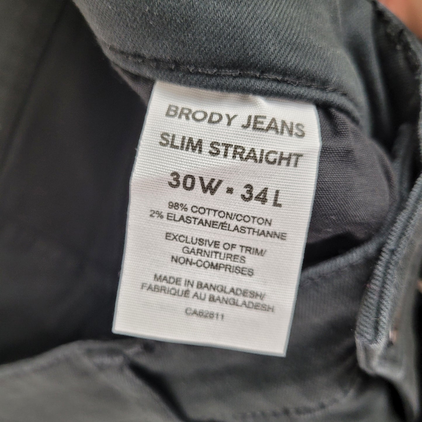 Black/Charcoal Wash Denim - Brody Jeans (Mens 30) BNWT