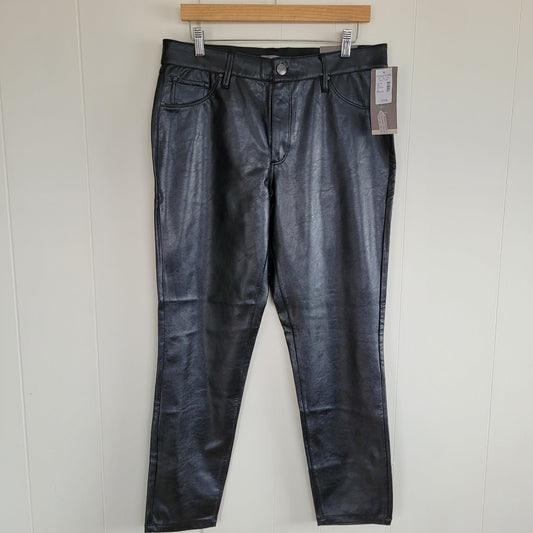 Black Faux Leather Skinny Ankle Pants - Maurices (Size 12) BNWT