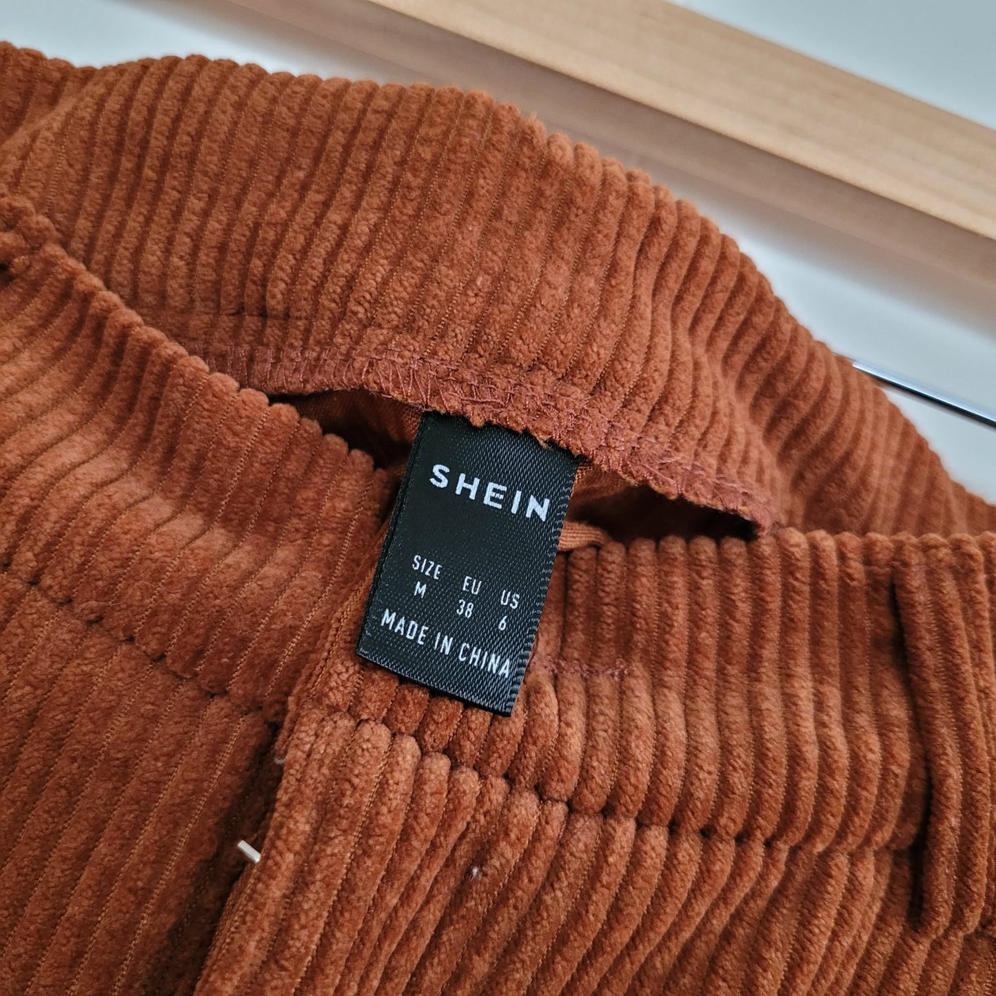 Rust Brown Corduroy Mini Skirt - Shein (Size 6)