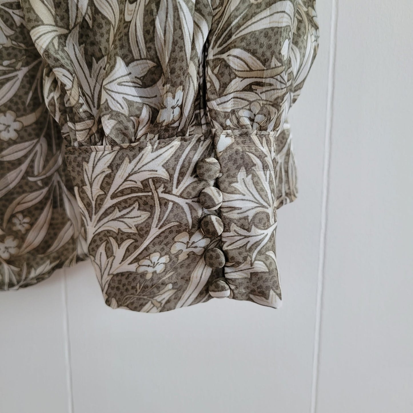 Neutral Sheer Long Sleeve Blouse - H&M (XL)