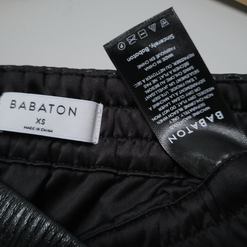 Babaton Faux Leather Mini Skirt - Size XS