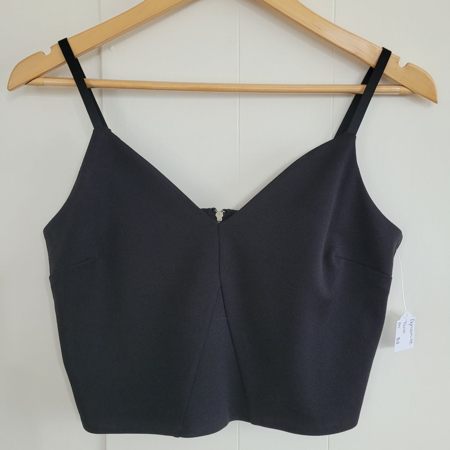 Black Structured Cropped Tank - Dynamite (M)