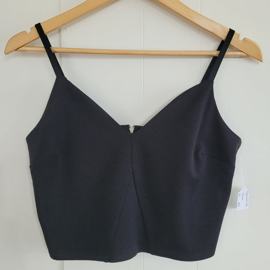 Black Structured Cropped Tank - Dynamite (M)