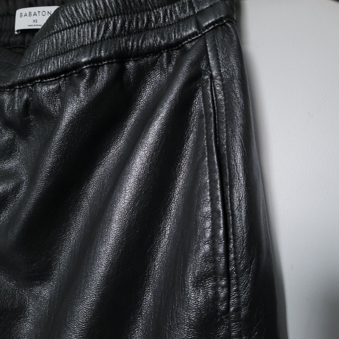 Black Faux Leather Mini Skirt - Babaton (XS)