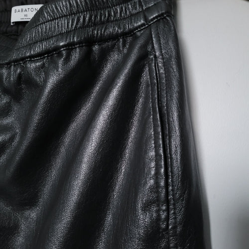 Babaton Faux Leather Mini Skirt - Size XS