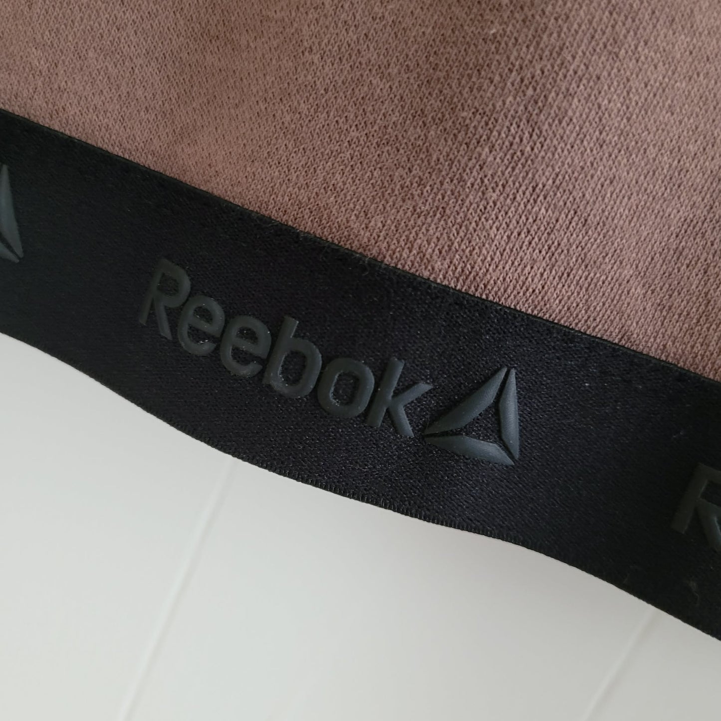 Taupe Cropped Mock Neck Sweatshirt - Reebok (M)