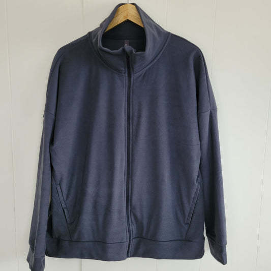 Grey Fleece Zip-Up Jacket - Mondetta (XXL)