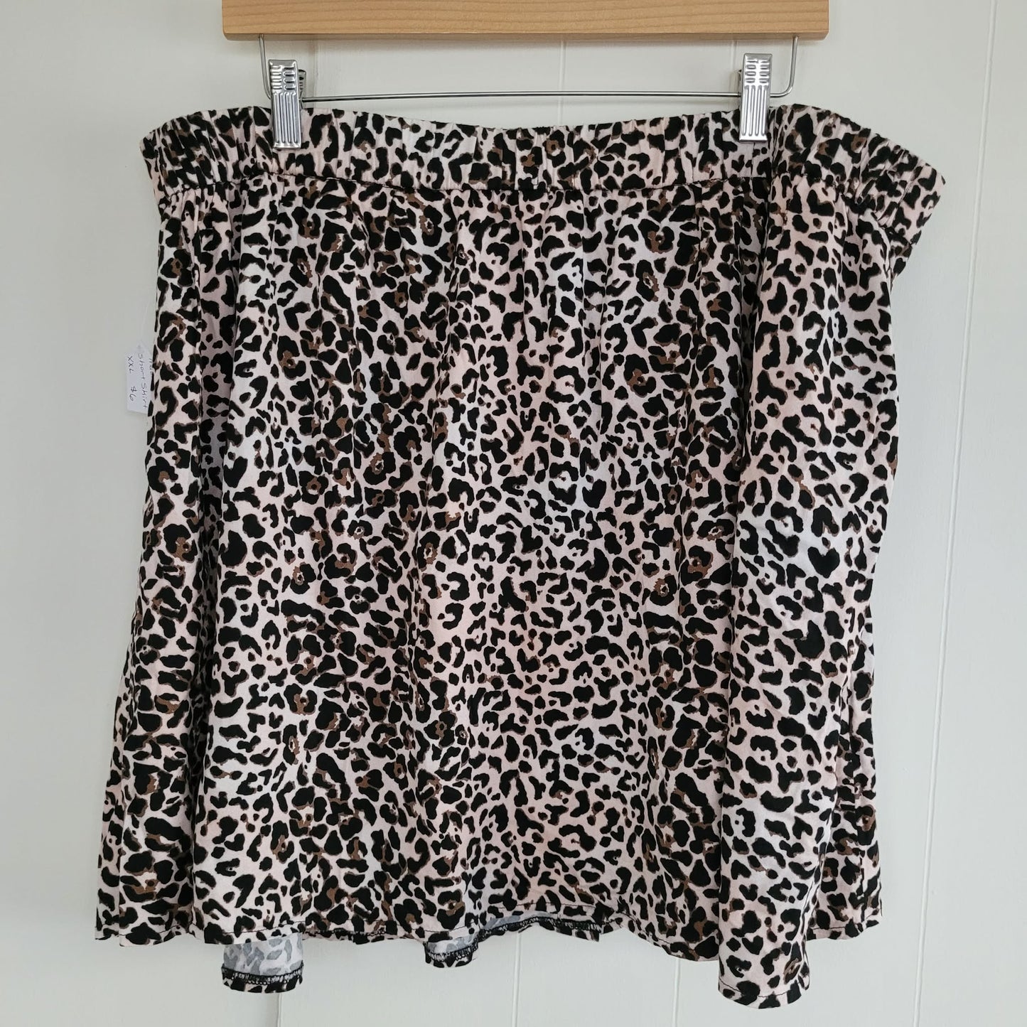 Leopard Print Button Front Mini Skirt - Maurices (XXL)