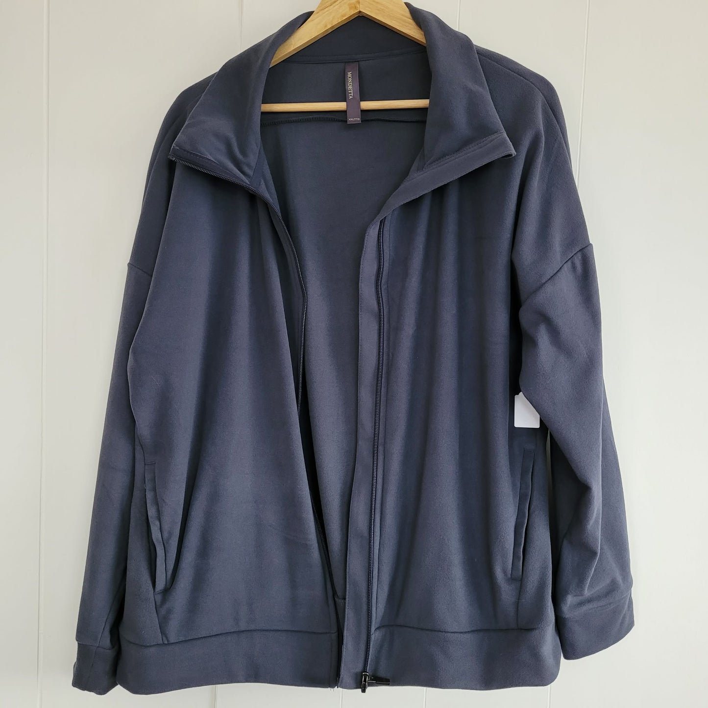 Grey Fleece Zip-Up Jacket - Mondetta (XXL)