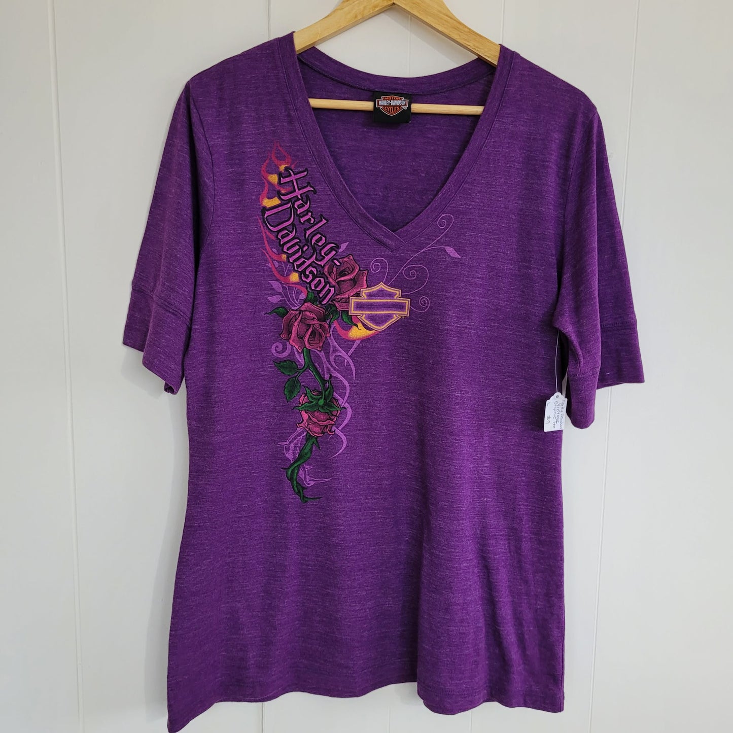 Purple Graphic Tee Y2K Thunder Bay Ontario - Harley-Davidson (L)