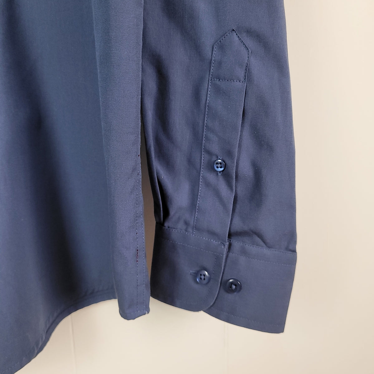 Blue Long Sleeve Button-Up Shirt - Denver Hayes (M - Mens)