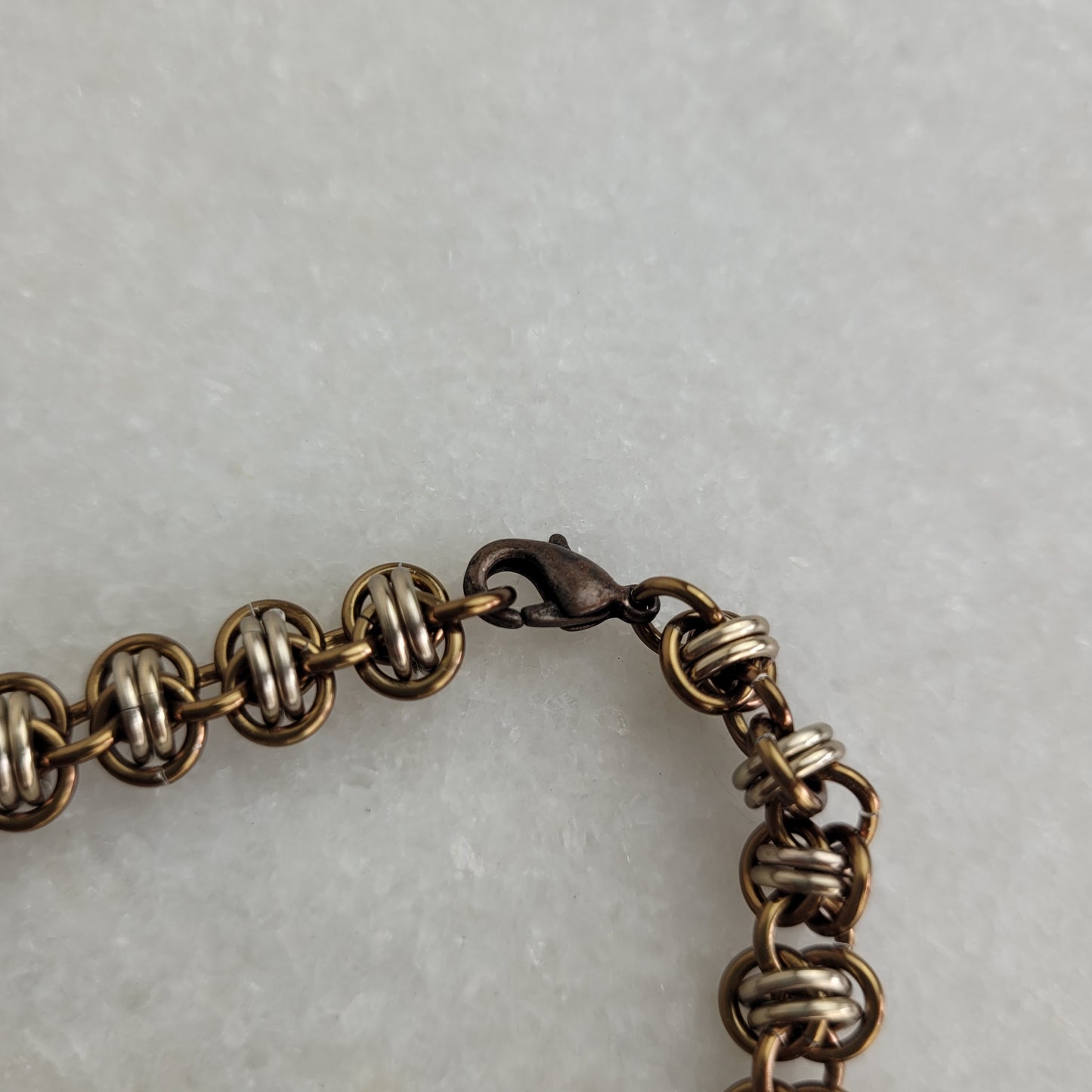 Two-Tone Byzantine Chain Necklace