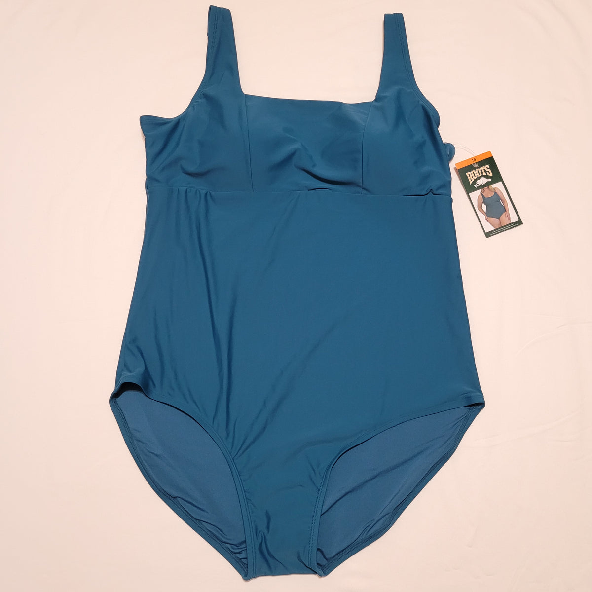 Teal One-Piece Swimsuit - Roots (Size 16)
