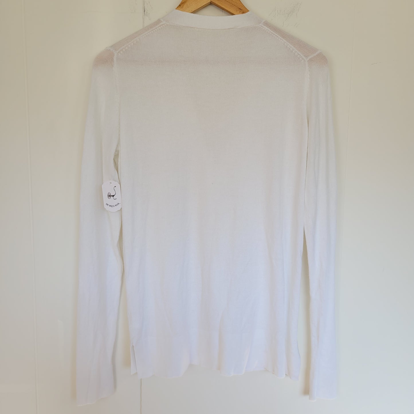 White Button Front Cardigan - Bluenotes (Medium)