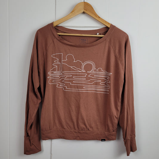 Rust Graphic Long Sleeve Top - Prana (Small)