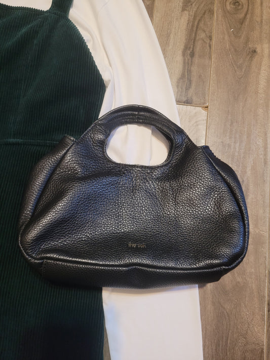 Black Vegan Leather Crossbody Handbag - The Sak