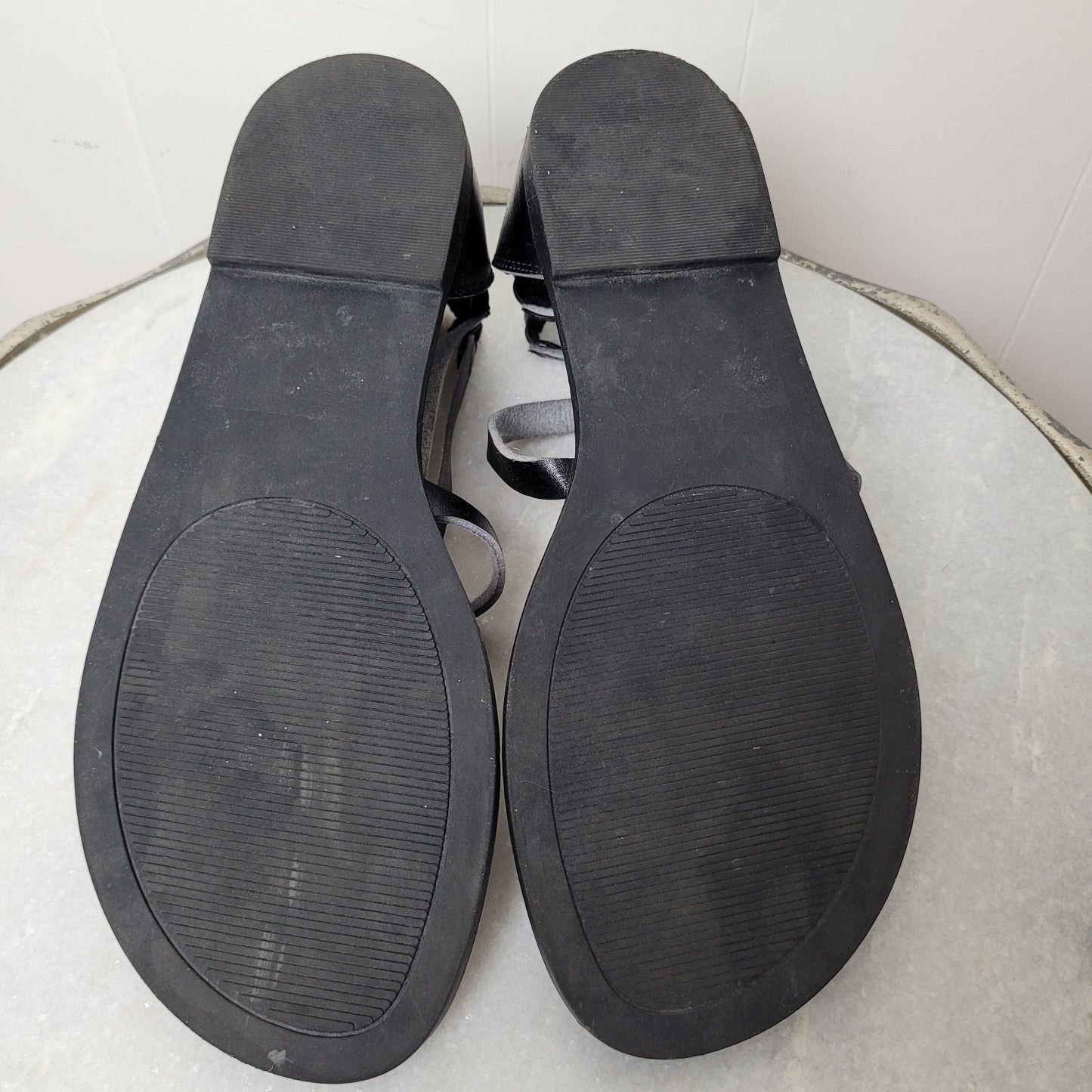Black Strappy Sandals - Torrid (Size 9W)