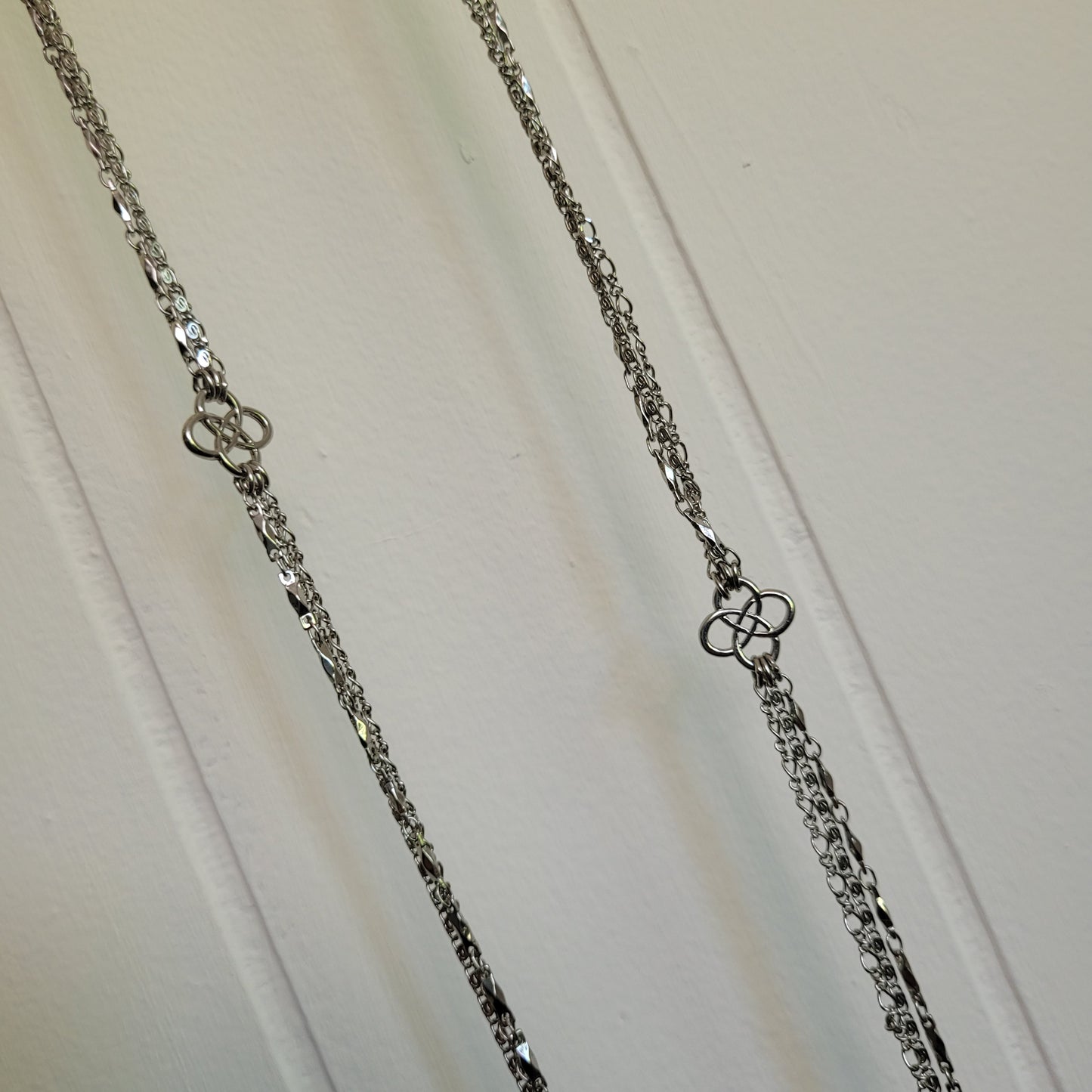 Silver-Tone Layered Chain Necklace