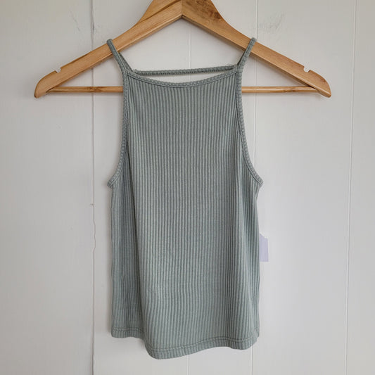 Sage Ribbed Tank - Don't Ask Why AE (One Size)