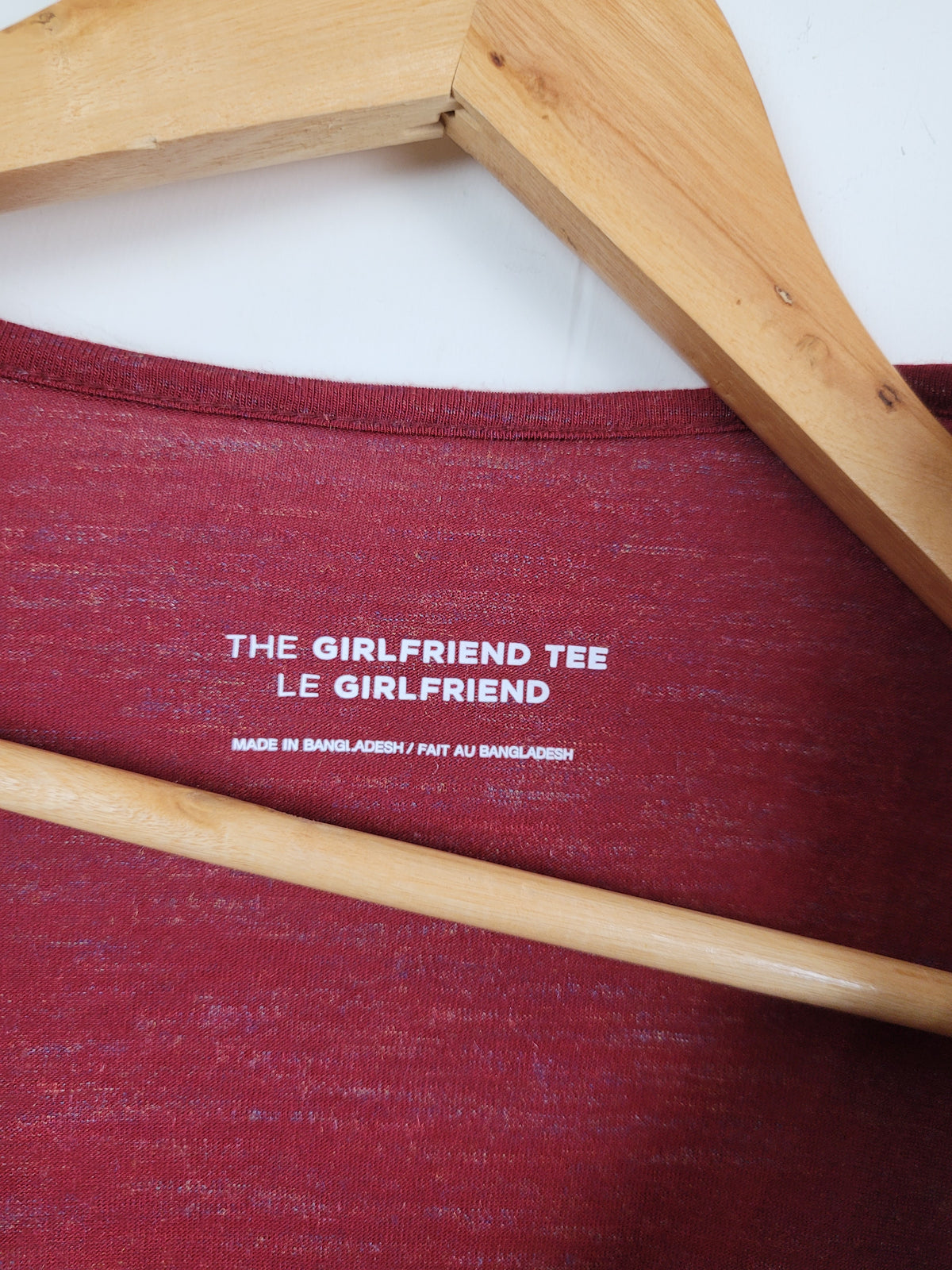 Penningtons 3X Red Marled V-Neck Long Sleeve Girlfriend Tee