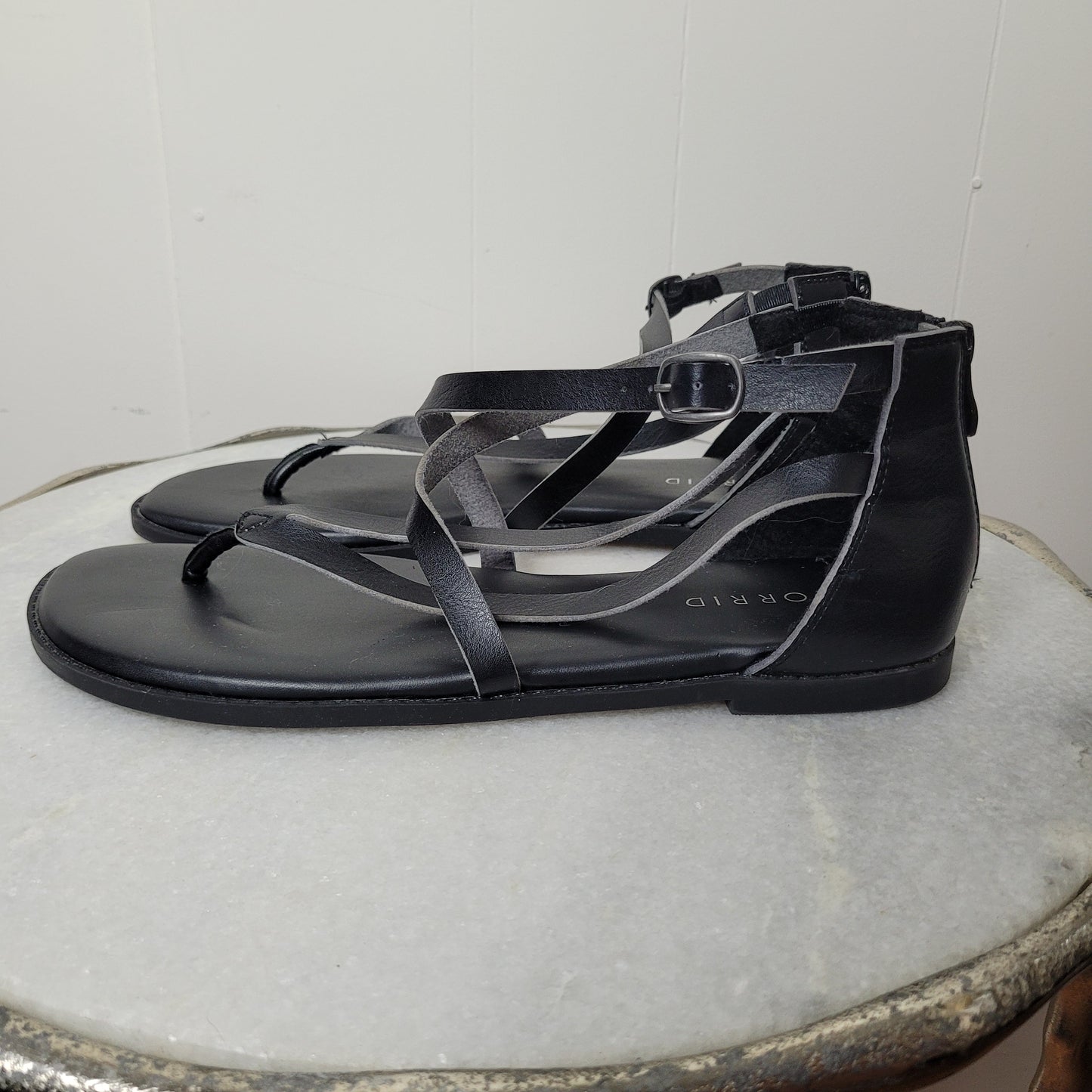Black Strappy Sandals - Torrid (Size 9W)