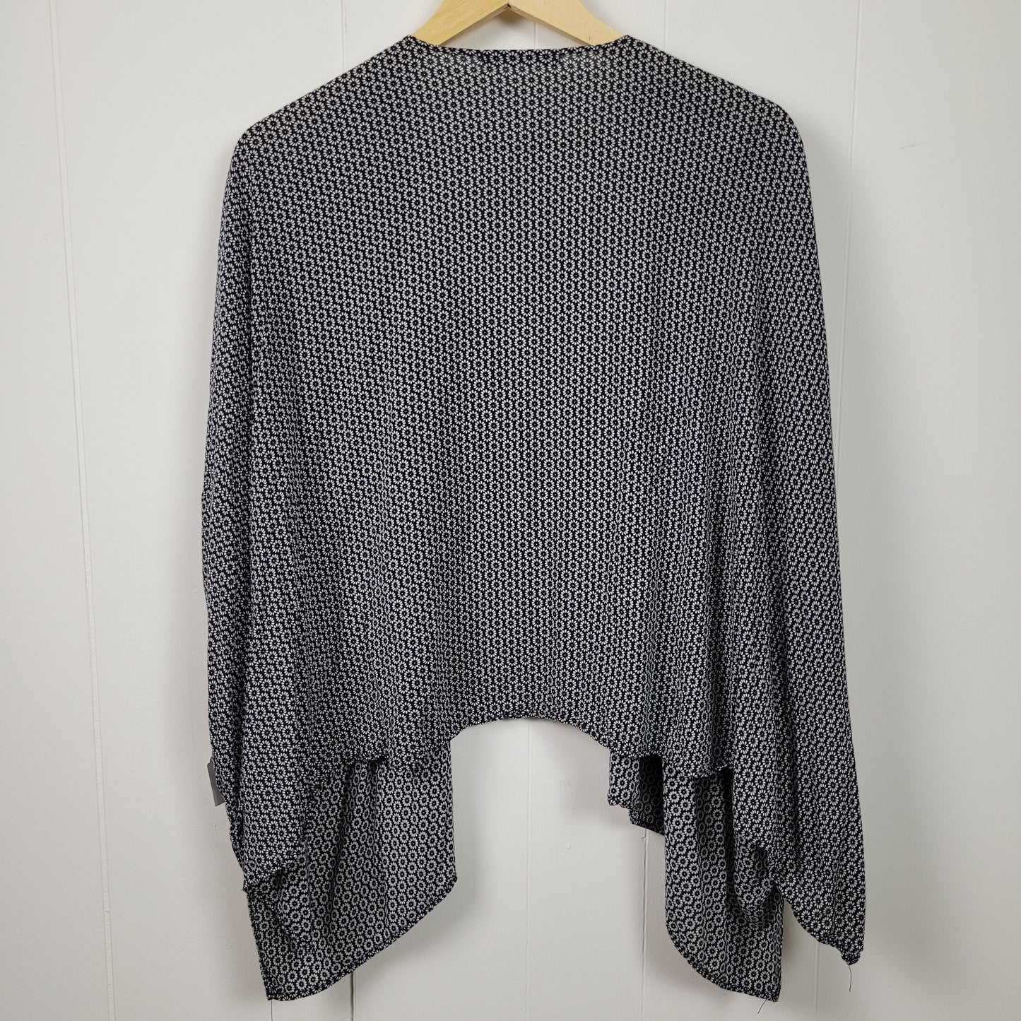 Black & White Floral Open Front Cardigan - Brandy Melville (One Size)