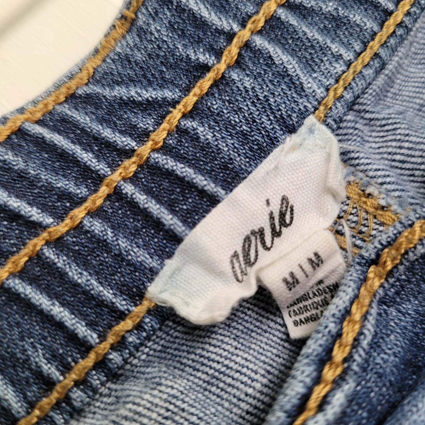Medium Wash Distressed Denim Shorts - Aerie (Medium)
